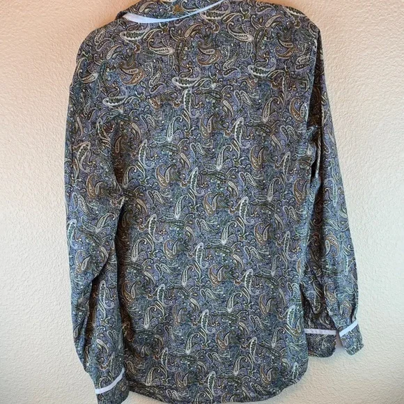 Rock Roll N Soul dress shirt sz XL paisley boho wedding guest career office - Picture 4 of 8